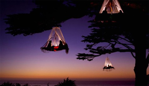 At Waldseilgarten, guests can sleep in their very own portaledge, hanging several meters a...